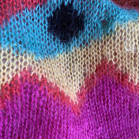 Vintage 80s Renee Tener For Jeanne Pierre Mohair Picasso Art Graphic Sweater M - Picture 12 of 12